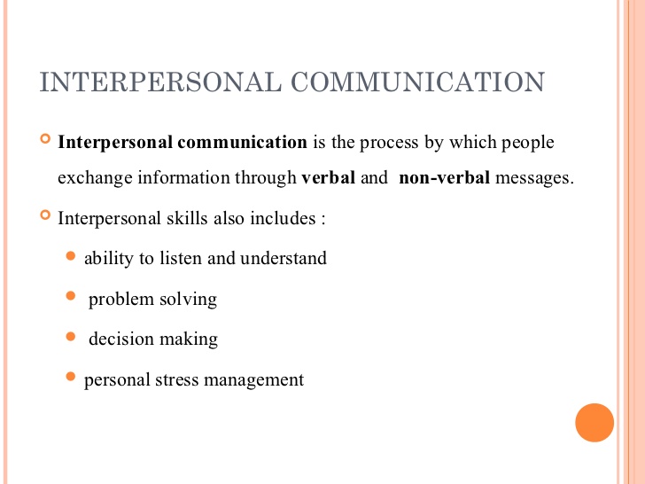 types of interpersonal communication pdf